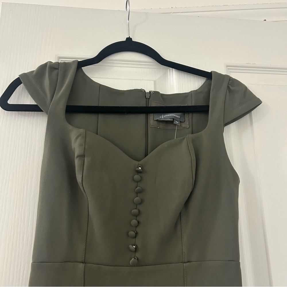 Anthropologie Midi Dress Green